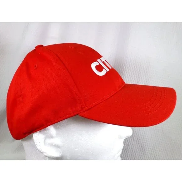 Citgo Red Adjustable Baseball Cap With Embroidered Logo For Adults - Picture 3 of 8
